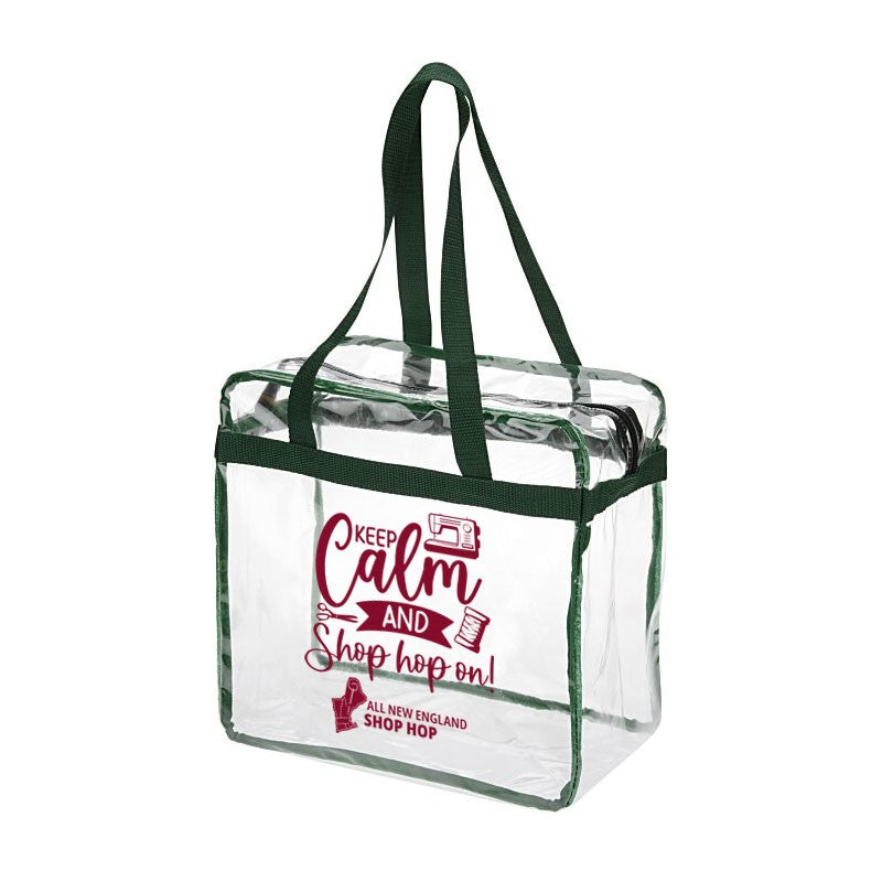 All New England Shop Hop Clear Zip Top Tote