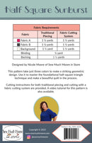 Half Square Sunburst Quilt Pattern