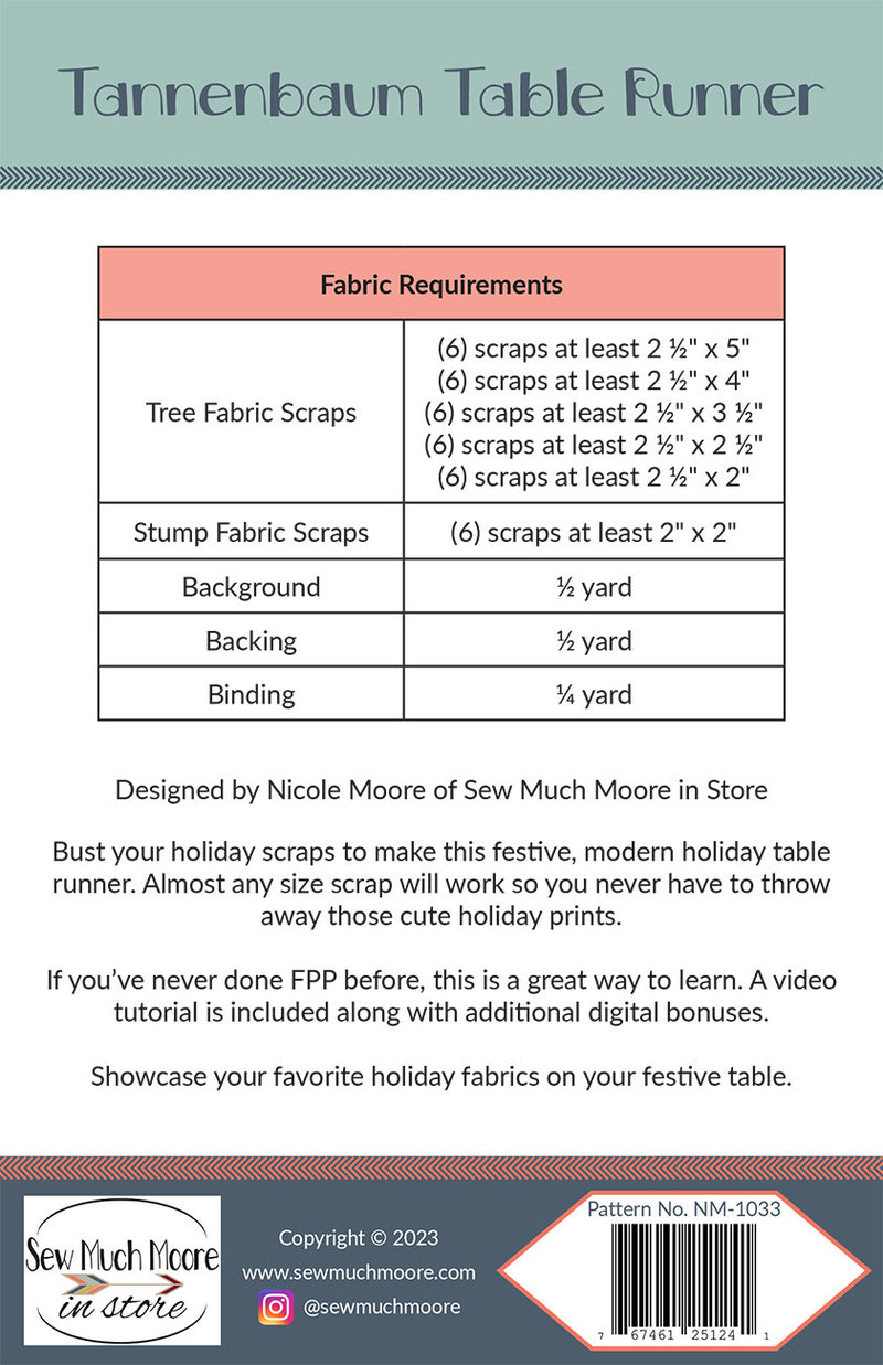 Tannenbaum Table Runner Pattern