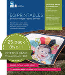 Cotton Printable Fabric Sheets 25 Count From Electric Quilt Company