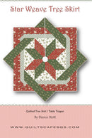 Star Weave Tree Skirt Pattern By Deonn Stott of Quiltscapes