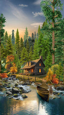 Timeless Treasures Woodland Retreat Panel