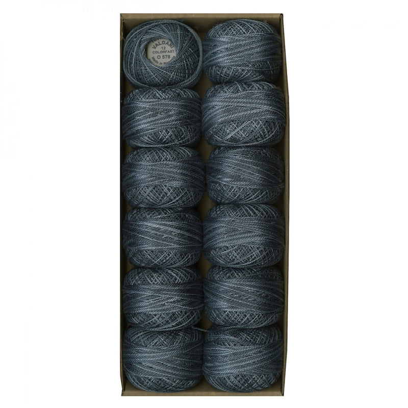 Valdani Pearl Cotton Size 12 Variegated Primitive Blue