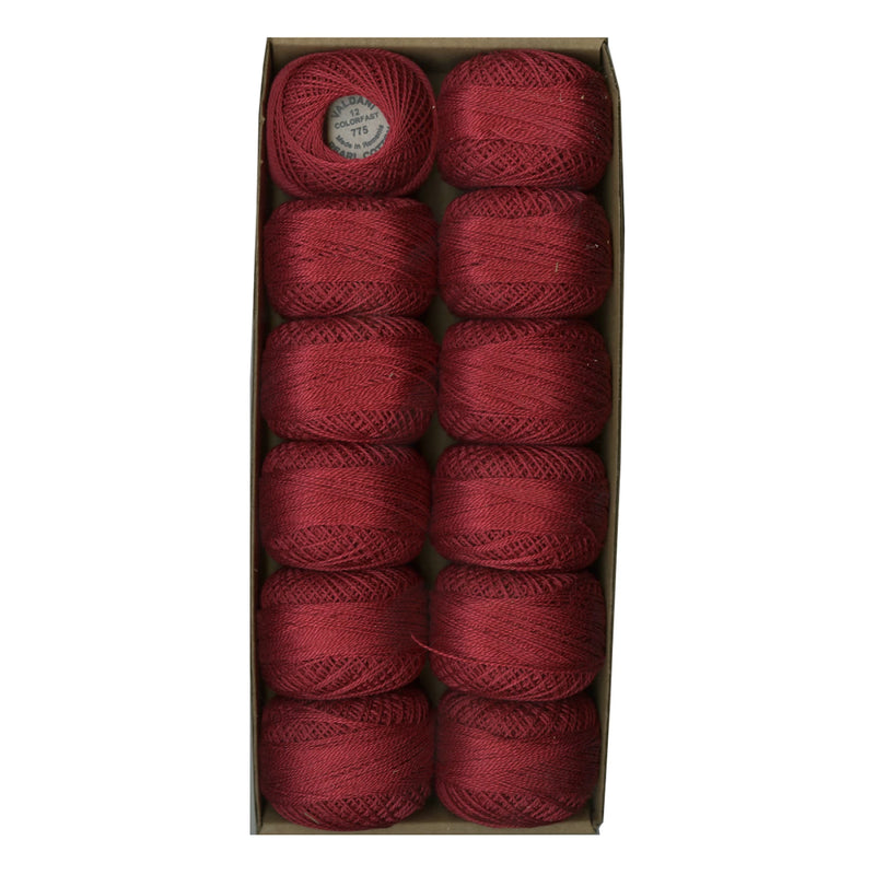 Valdani Pearl Cotton Size 12 Variegated Turkey Red