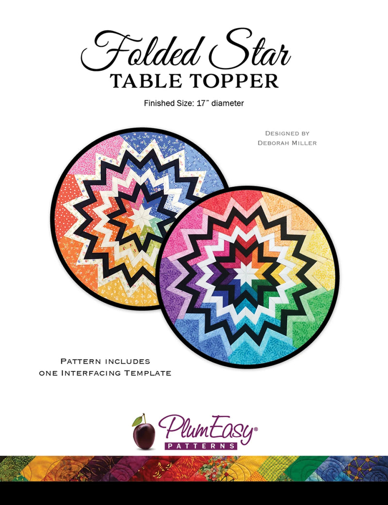 Plum Easy Patterns Folded Star Table Topper Pattern