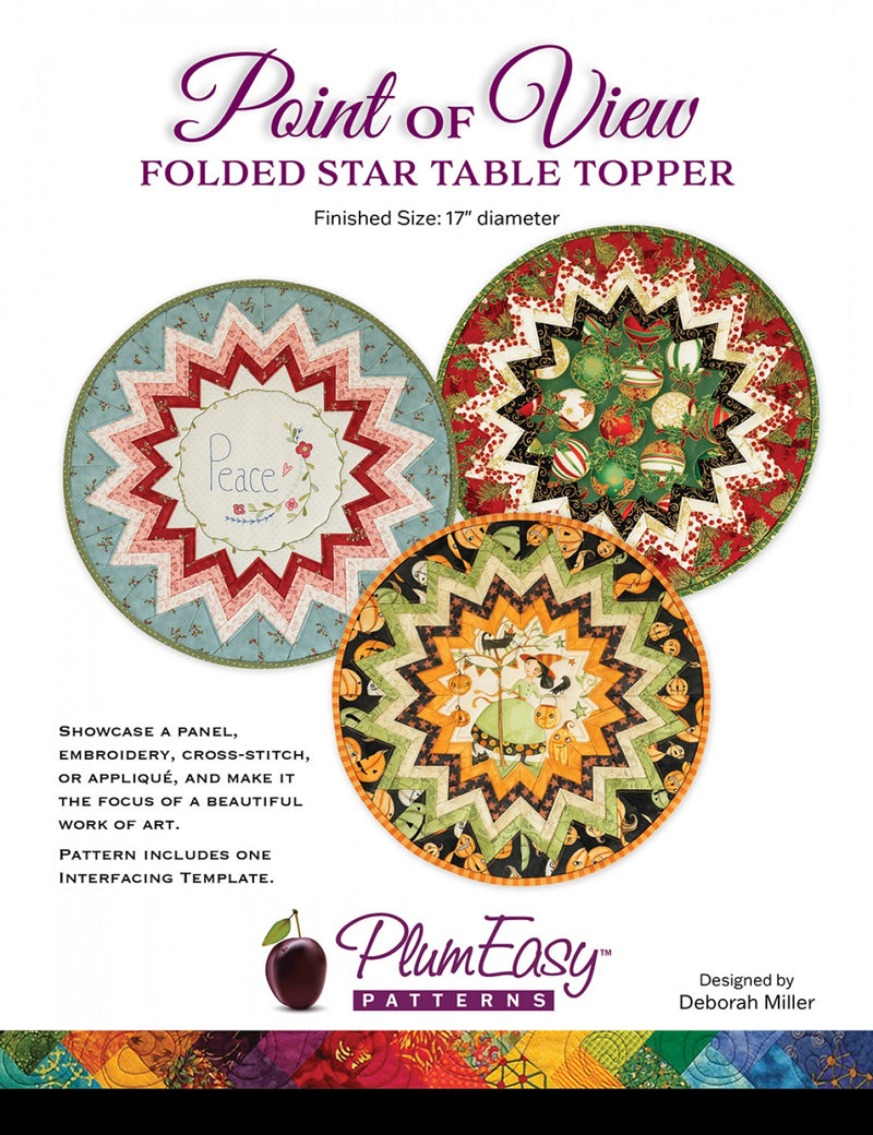 Plum Easy Patterns Point Of View Folded Star Table Topper Pattern