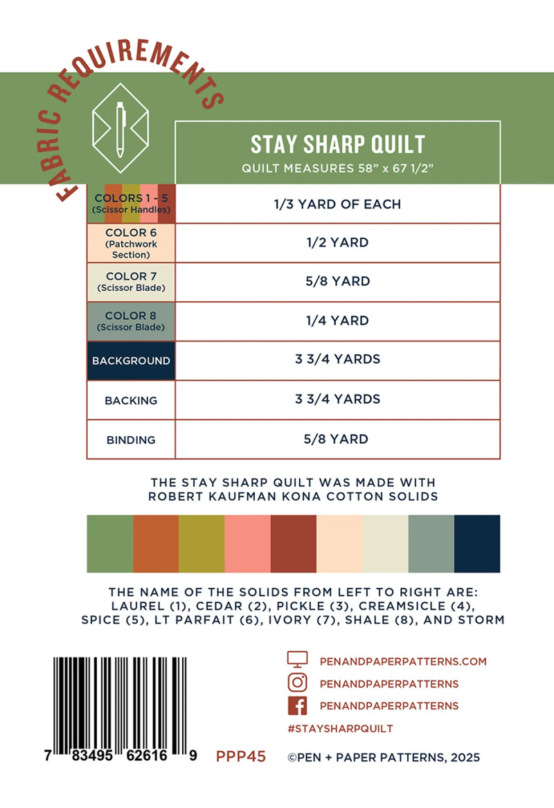 Stay Sharp Quilt Pattern