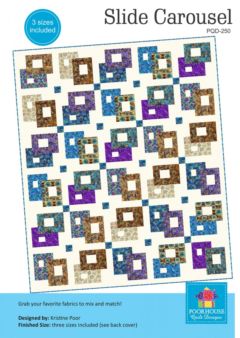 Poorhouse Quilt Design Slide Carousel Pattern ONLINE ONLY