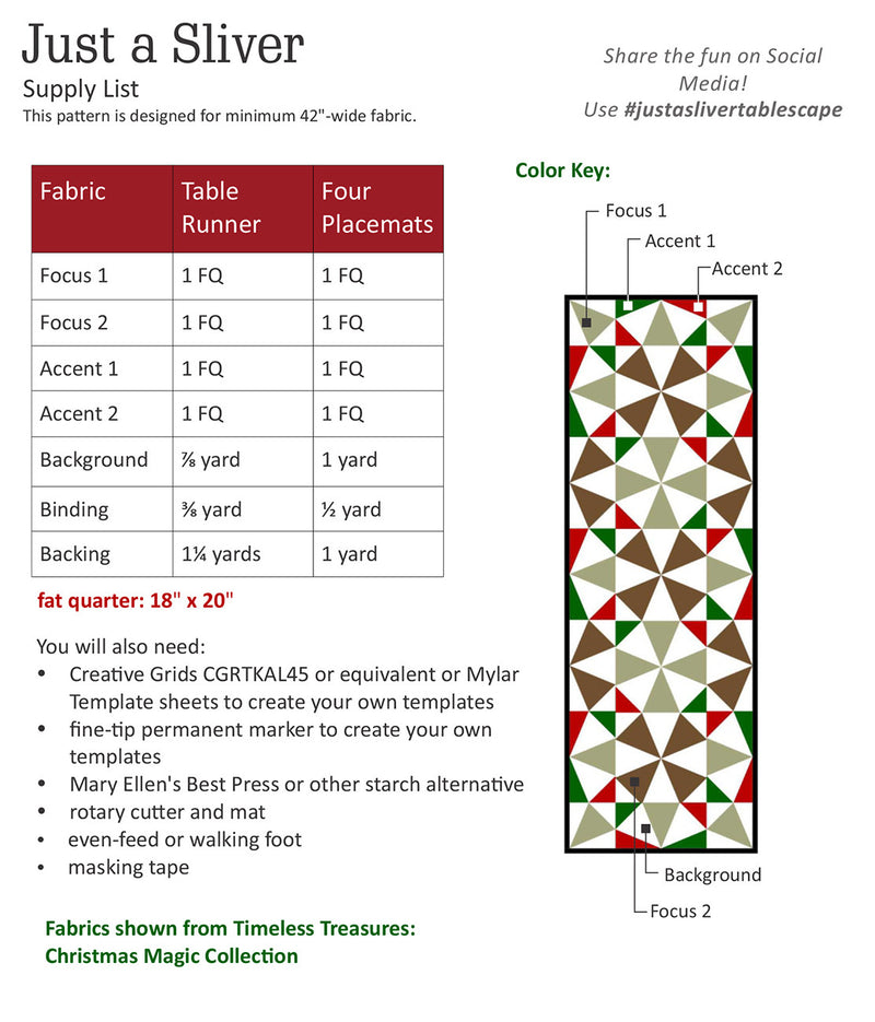 Poorhouse Quilt Design Just A Sliver Pattern