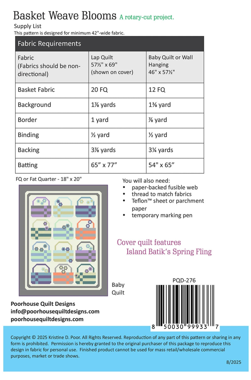 Basket Weave Blooms Pattern