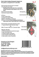 Poorhouse Quilt Designs Fold N Stitch Holiday Ornaments