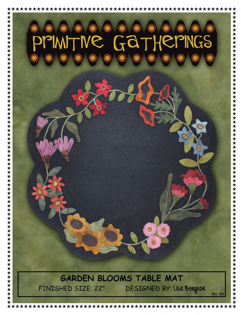 Primitive Gatherings Garden Blooms Table Mat Pattern