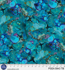 P & B Textiles Painted Sea Tonal Teal Fabric