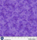 P & B Textiles Painted Leafy Sea Trails Violet Fabric