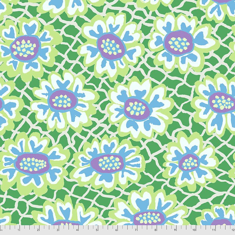 Kaffe Fassett Flower Net Green Fabric 2.56 Yards End OF Bolt ONLINE ONLY