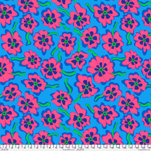 Kaffe Fassett Camo Flower Blue Fabric