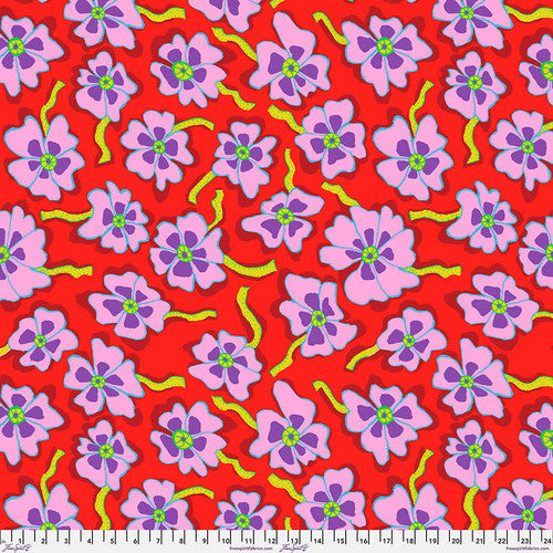 Kaffe Fassett Camo Flower Red Fabric