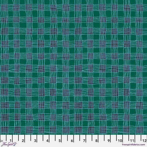 Kaffe Fassett Gingham Aqua Fabric