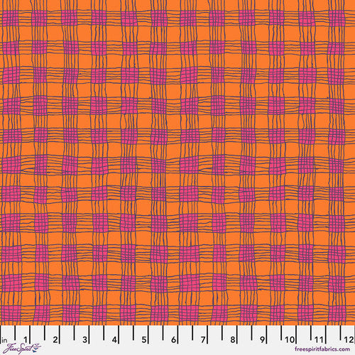 Kaffe Fassett Gingham Coral Fabric