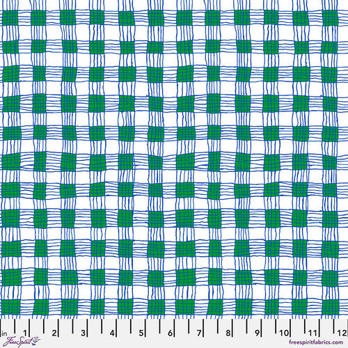 Kaffe Fassett Gingham Green Fabric