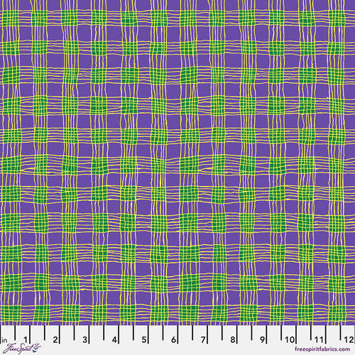 Kaffe Fassett Gingham Purple Fabric