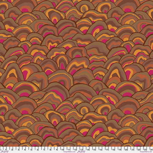Kaffe Fassett Wobble Brown Fabric