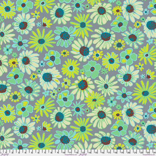 Kaffe Fassett Bloomers Grey Fabric