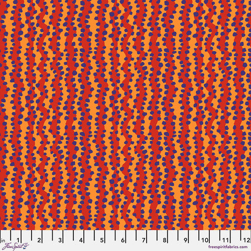 Kaffe Fassett Small Bubble Stripe Red Fabric