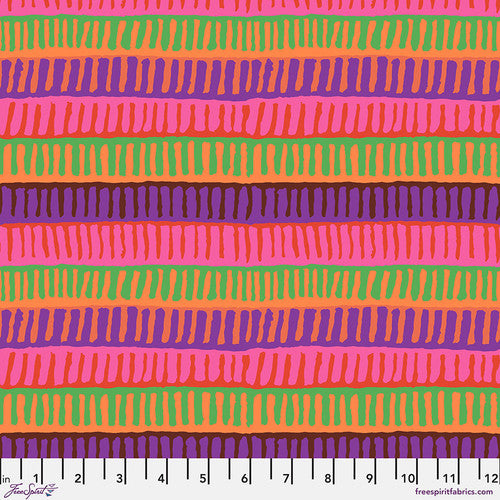 Kaffe Fassett Zipper Stripe Red Fabric