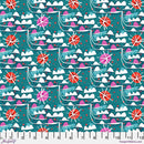 FreeSpirit Colori Waves Teal Fabric