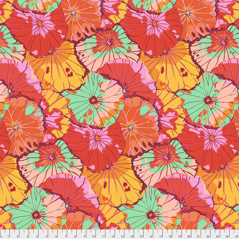 Kaffe Fassett Lotus Leaf Citrus Fabric END OF BOLT 2.63 YARD ONLINE PURCHASE ONLY