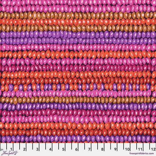 Kaffe Fassett Bead Stripe Magenta Fabric