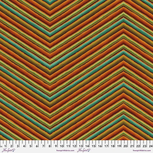 Kaffe Fassett Chevron Stripe Ochre Fabric