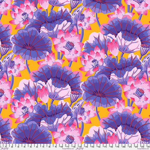 Kaffe Fassett Lake Blossoms Purple Fabric