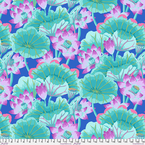 Kaffe Fassett Lake Blossoms Turquoise Fabric