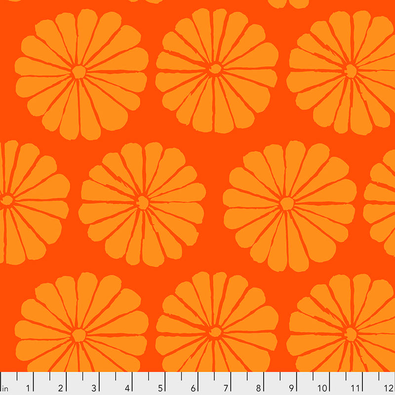 Kaffe Fassett Damask Flower Orange Fabric END OF BOLT 2.06 YARD ONLINE PURCHASE ONLY