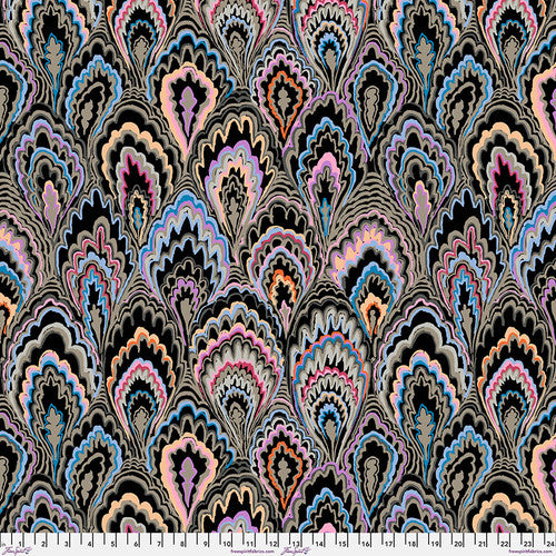 Kaffe Fassett Marble Scallops Black Fabric