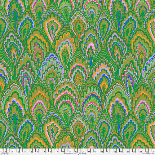 Kaffe Fassett Marble Scallops Green Fabric