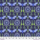 Jane Sassaman Flower Dance Goats Beard Blue Fabric