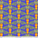 Jane Sassaman Vegetable Patch Carrot Blue Fabric