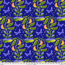 Jane Sassaman Vegetable Patch Pea Blue Fabric