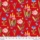 PREORDER Jane Sassaman Honeysuckle Summer Mille Fleur Red Fabric