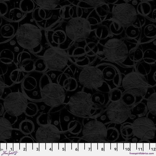 FreeSprit Black And White Musical Brio Black Fabric