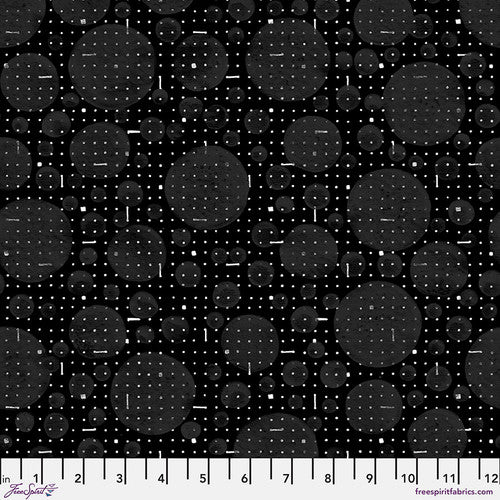 FreeSprit Black And White Musical Poco Black Fabric