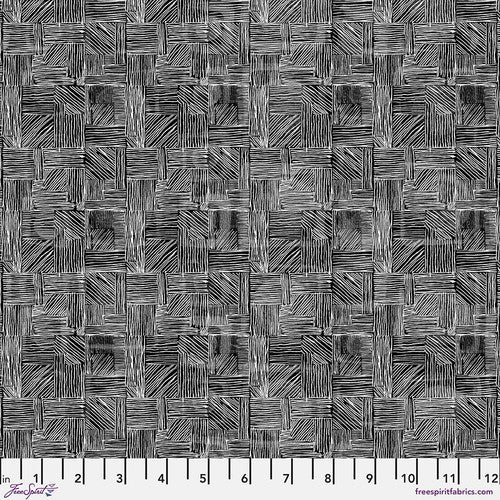 FreeSprit Black And White Musical Prima Black Fabric