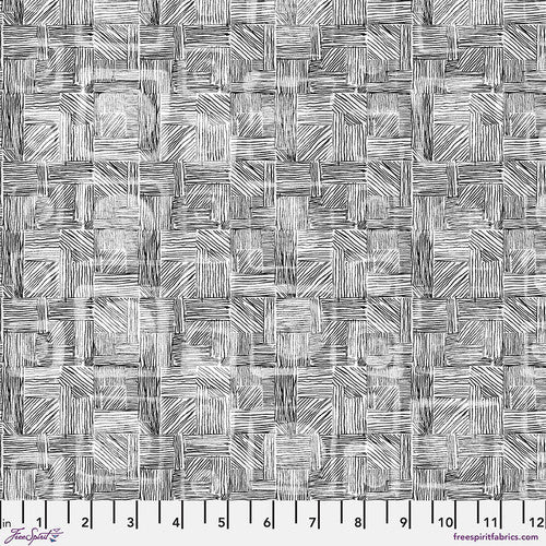 FreeSpirit Black And White Musical Prima White Fabric