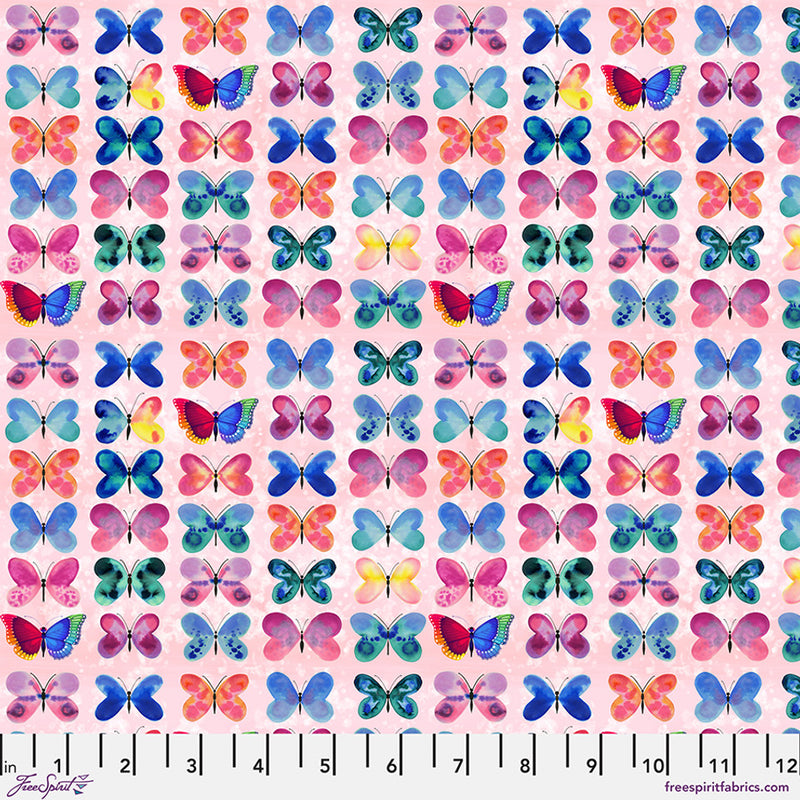 FreeSpirit Love In The Wild Sweet Wing Love Pink Fabric