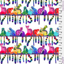 FreeSpirit Love In The Wild Ringtail Love Day White Fabric