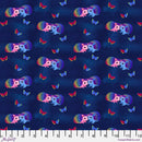 FreeSpirit Love In The Wild Love Bright Navy Fabric