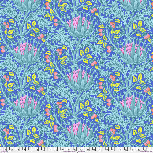 Kaffe x Morris & Co. Artichoke Blue Fabric